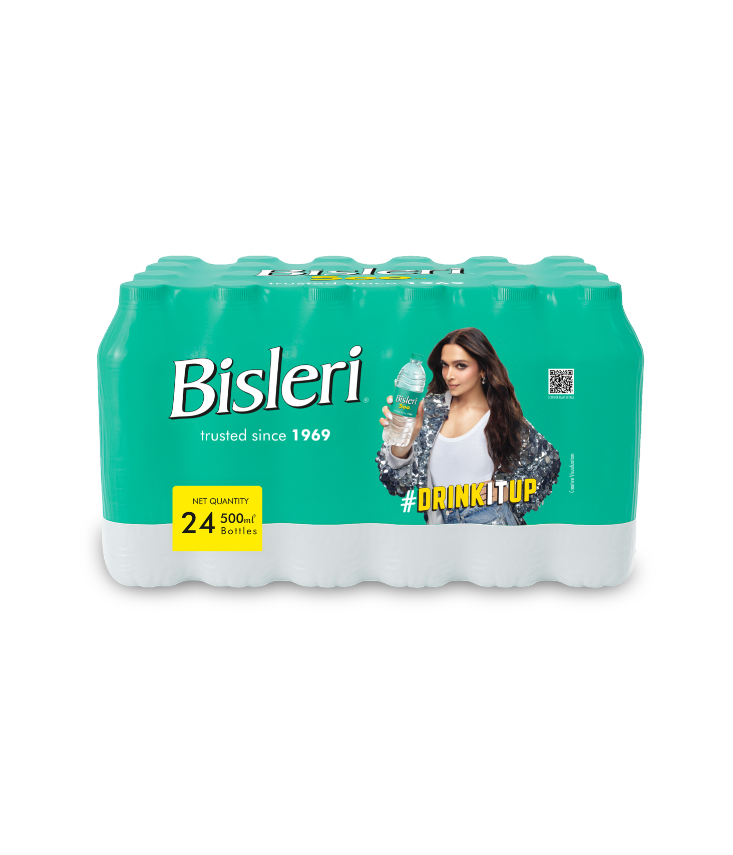 label on Bisleri 500 ML Packaged Drinking Water Case